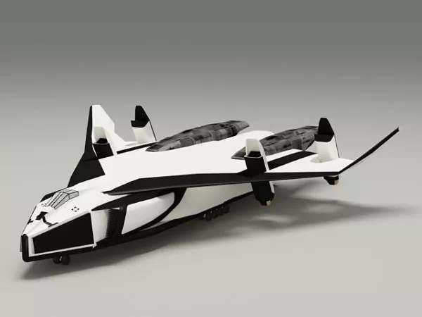 Interceptor Futuristic Spacecraft 3d model