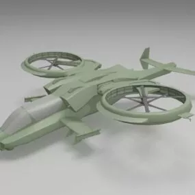 Scifi Military Transport Helicopter 3d model