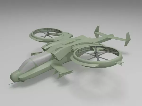 Scifi Military Transport Helicopter 3d model Scifi Military Transport Helicopter 3d model
