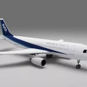 Japan Airlines Airbus A320 Airplane 3d model