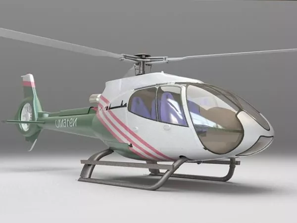 Mi24 Soviet Helicopter With Gunship 3d model