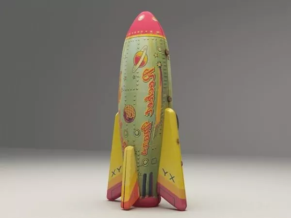 Cartoon Rocket Gun 3d model