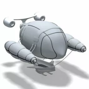 Sci-fi Airship 3d model