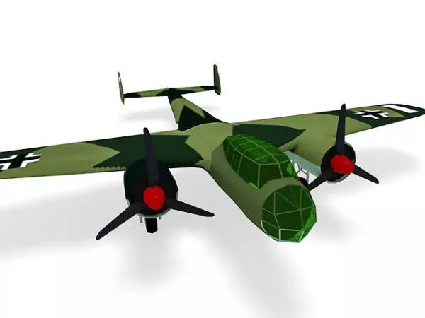 Dornier Do Bomber Aircraft 3d model Dornier Do Bomber Aircraft 3d model