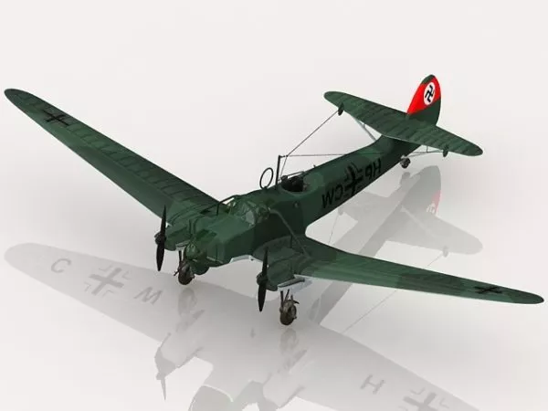 Fw58 German Aircraft 3d model Fw58 German Aircraft 3d model