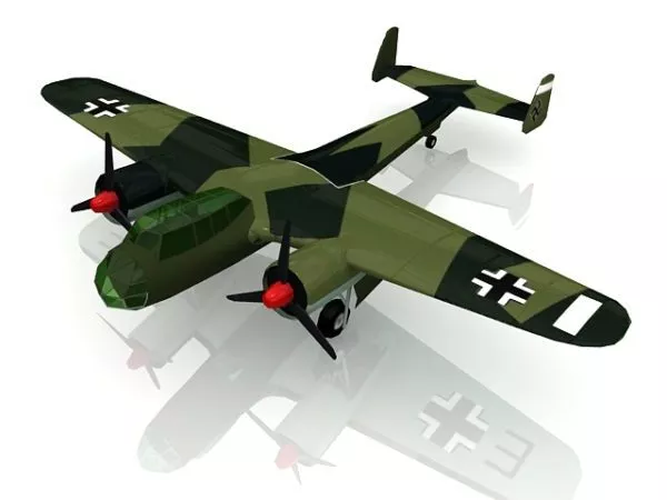 German Do 17 Bomber 3d model German Do 17 Bomber 3d model