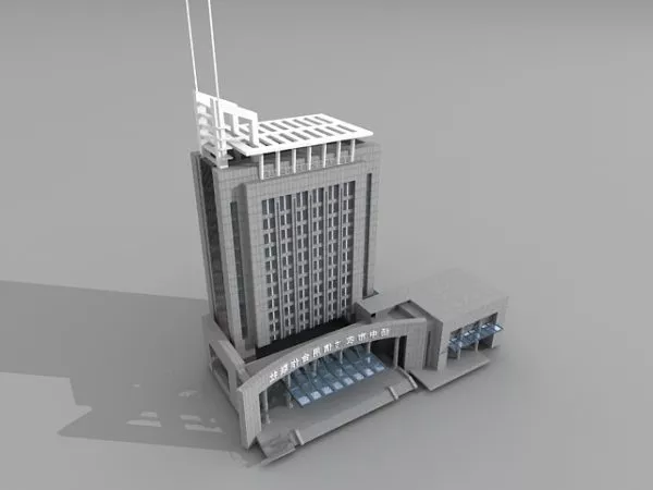 China Commercial Bank Building 3d model China Commercial Bank Building 3d model