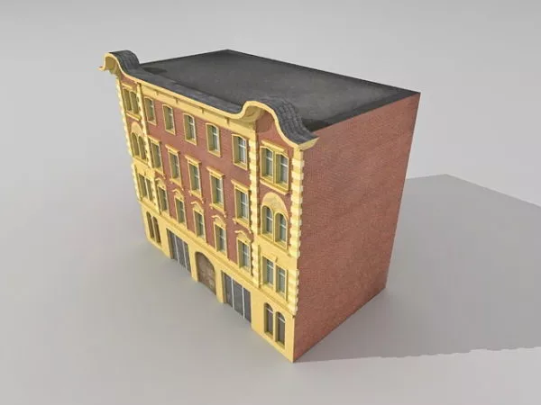 Brick Block Building 3d model