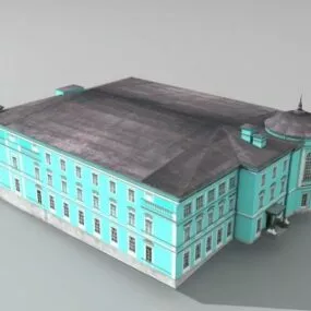 Ancient Russian Mansion Architecture 3d model