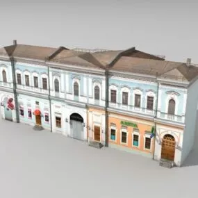 Antique Russian Commercial District Building 3d model