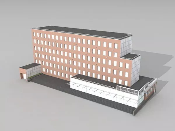 University Library Architecture Building 3d model University Library Architecture Building 3d model