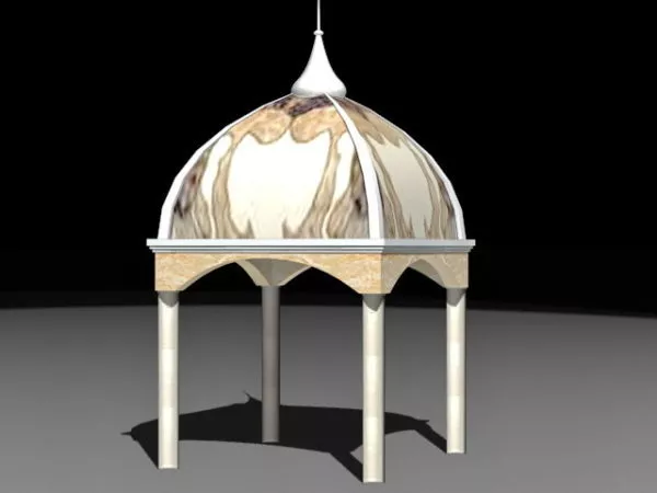 Square Stone Gazebo 3d model
