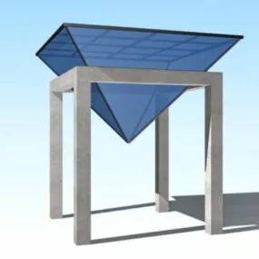 Glass Carved Gazebo New Design 3d model