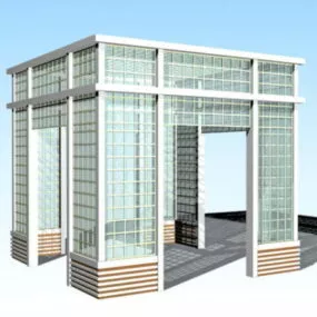 Screened Gazebo Pavilion 3d model