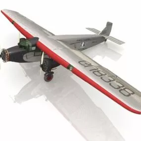 Ford Trimotor Airplane 3d model