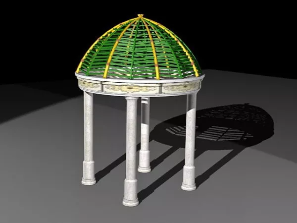 Circle Pavilion Bar Building 3d model