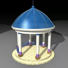 Old Style Park Gazebo 3d model