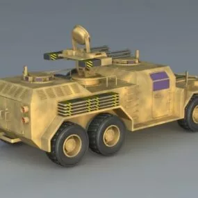 Flaming Blades Anti Aircraft Vehicle 3d model
