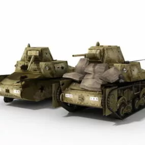 Italian L6 40 Light Tank 3d model