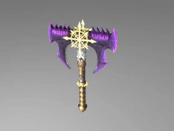 Rustic Pipe Axe Weapon 3d model