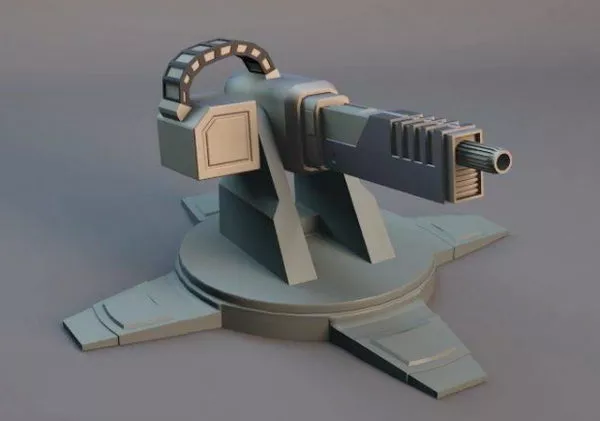 Heavy Machine Gun Turret 3d model Heavy Machine Gun Turret 3d model