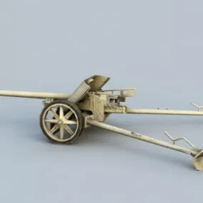 German Pak 38 Anti-tank Gun 3d model