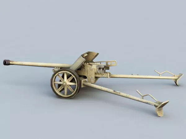 Vintage Artillery Gatling Gun 3d model