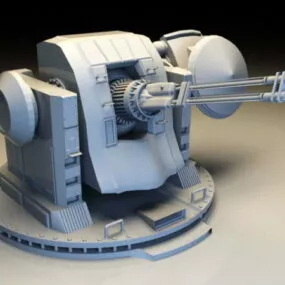 Warship Turret 3d model