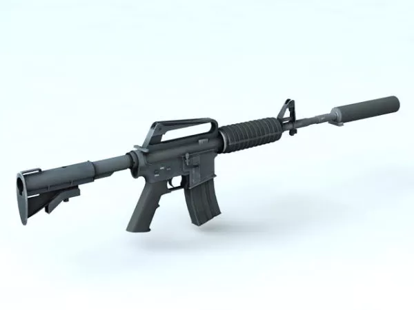 M4a1 Carbine With Silencer 3d model M4a1 Carbine With Silencer 3d model