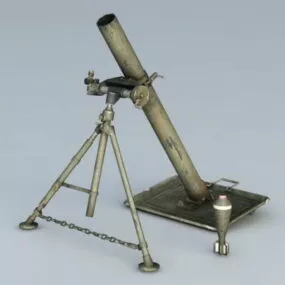 Wwii Mortar 3d model
