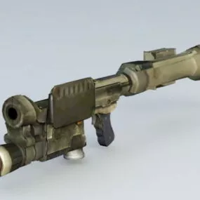 Sci-fi Futuristic Rocket Launcher 3d model