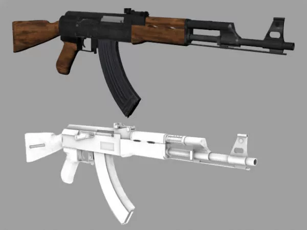 Ak-47 Assault Rifle 3d model Ak-47 Assault Rifle 3d model