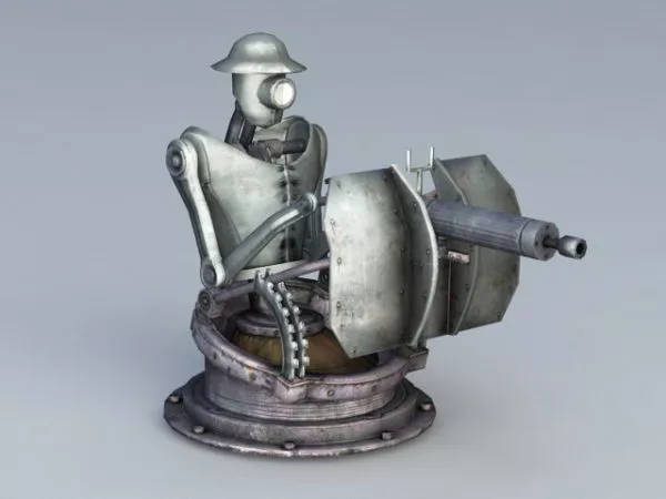 Automatic Turret 3d model Automatic Turret 3d model
