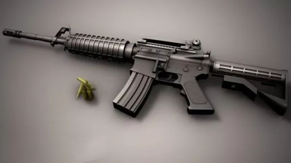 Us M4a1 Carbine Rifle 3d model