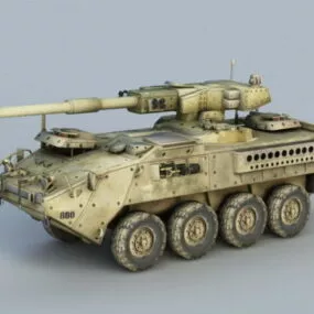 Self-propelled Howitzer Artillery 3d model