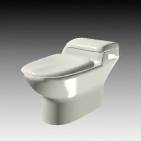 Old Flush Toilet 3d model