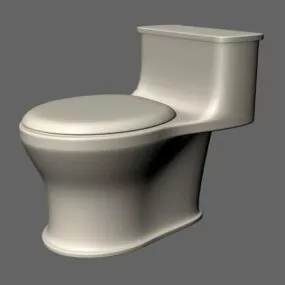 Antique Bathroom Toilet 3d model