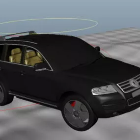 Animated Black Car 3d model