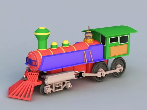 Yellow Train Caboose 3d model