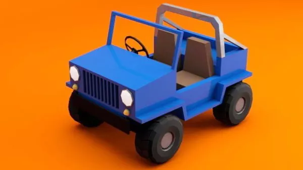 Cartoon Jeep 3d model Cartoon Jeep 3d model
