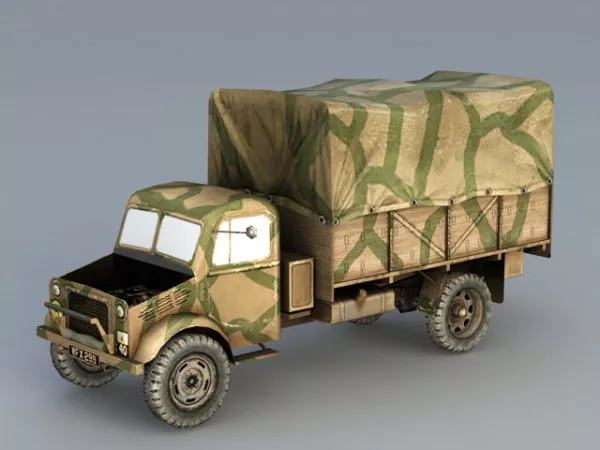 Bedford Military Truck 3d model Bedford Military Truck 3d model