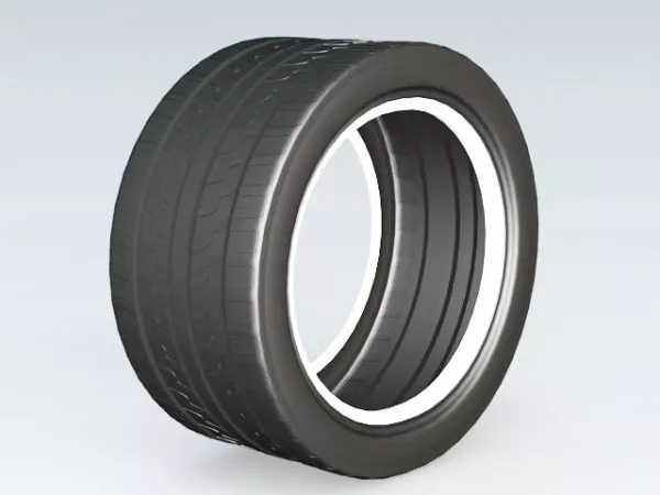 Car Wheel With Tire Assembly 3d model