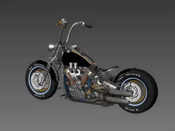 Harley Davidson Cruiser Motorcycle 3d model Harley Davidson Cruiser Motorcycle 3d model