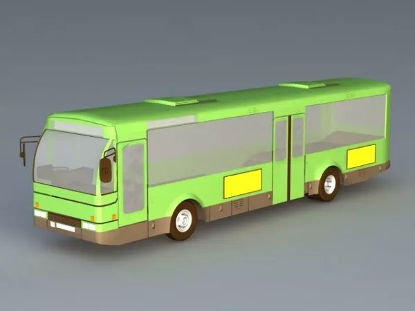 Passenger Red Bus 3d model