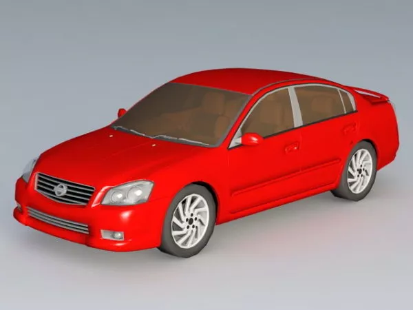 Nissan Altima Red Car 3d model Nissan Altima Red Car 3d model