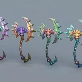 Gaming Battle Axes 3d model