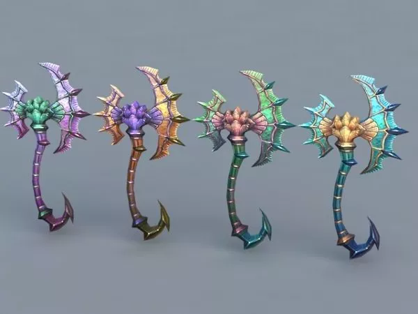 Gaming Battle Axes 3d model Gaming Battle Axes 3d model