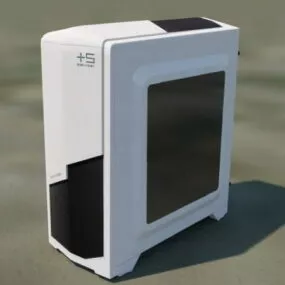White Computer Case 3d model