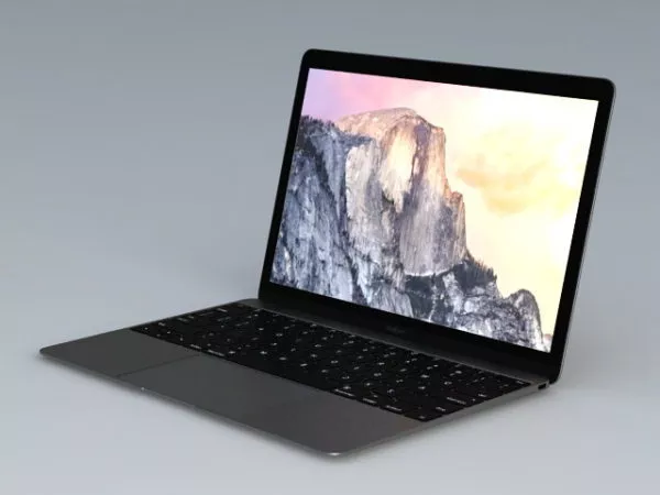 Macbook Gray Color 3d model Macbook Gray Color 3d model