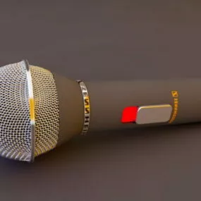 Old Sennheiser Microphone 3d model